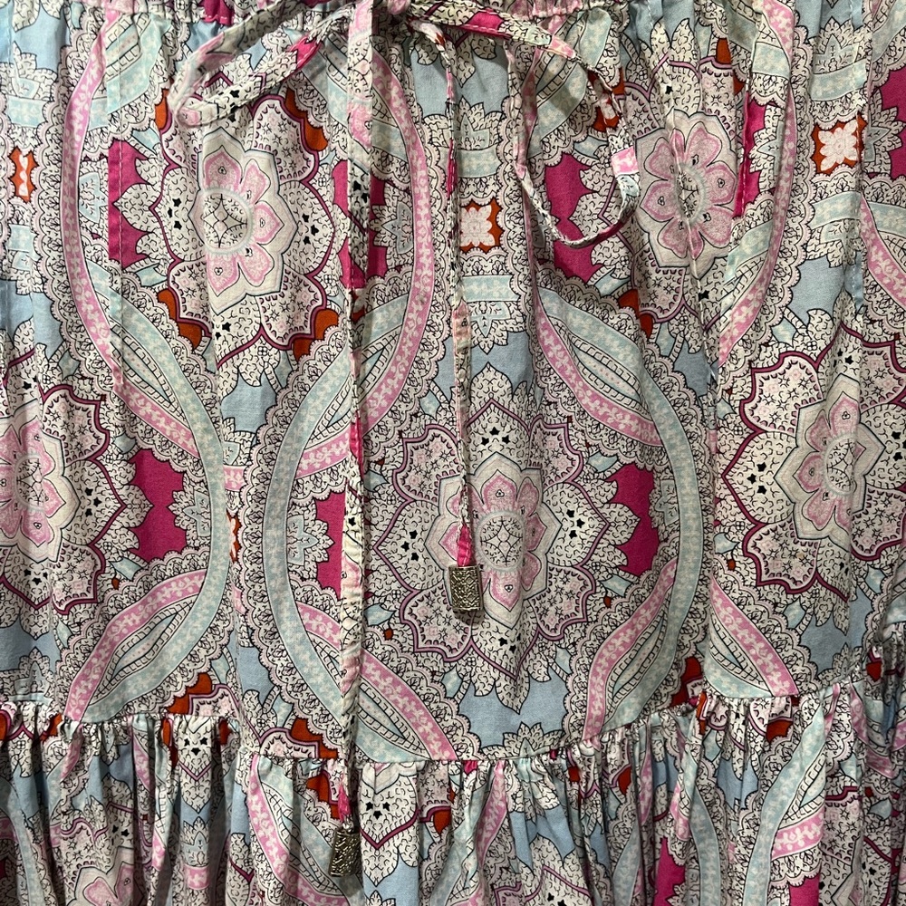 SUNDANCE PAISLEY PRAIRIE 100% COTTON PETTICOAT MAXI SKIRT SIZE MEDIUM - Picture 11 of 14